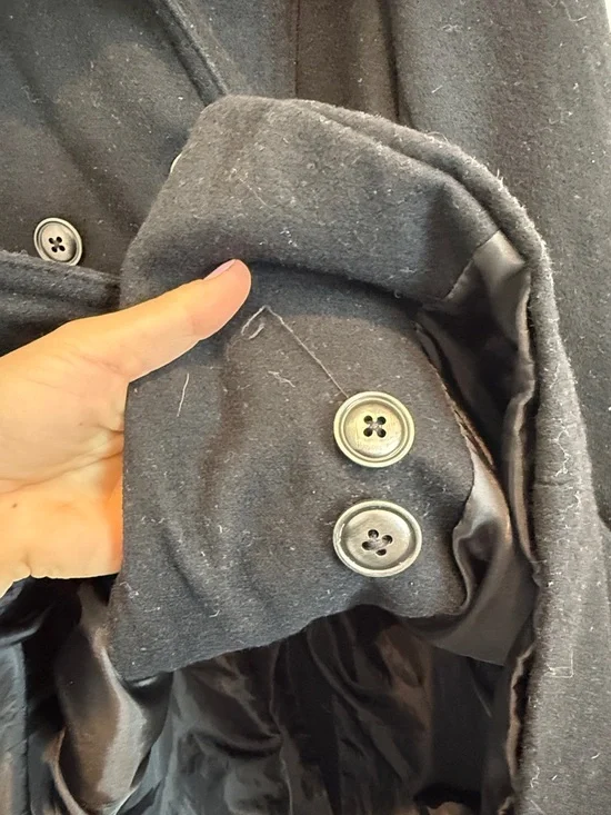 London Fog | Double-Breasted Wool Blend Trench Coat - Picture 6 of 11